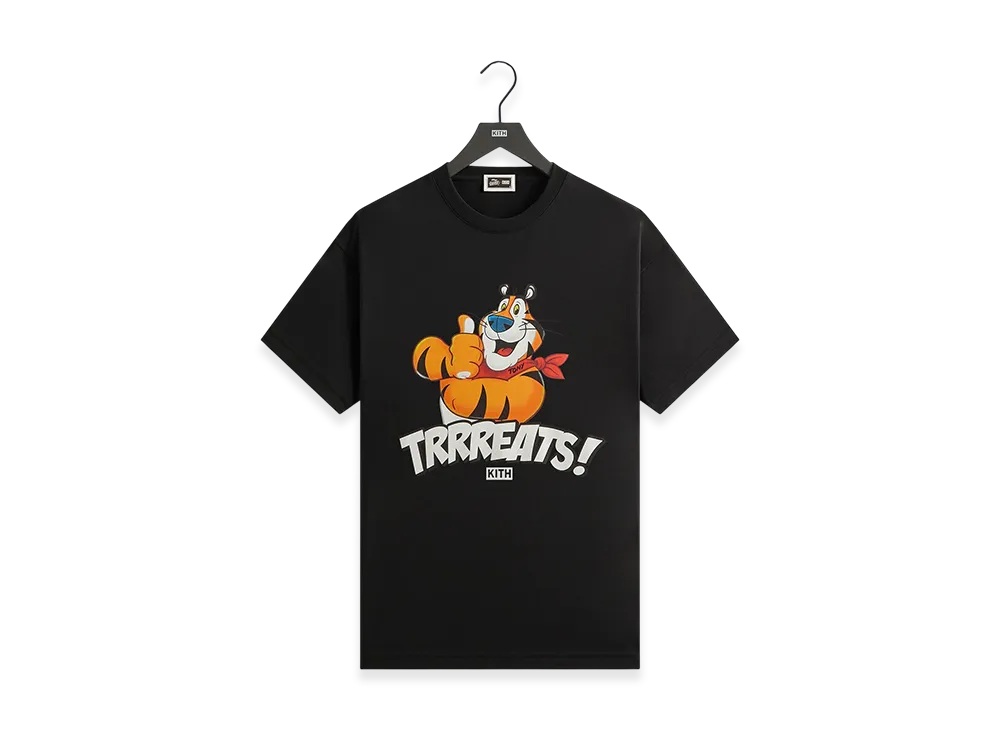 Kith Treats x Kellogg's Frosted Flakes Cereal & Tony the Tiger Thumbs Up Tee "Black"