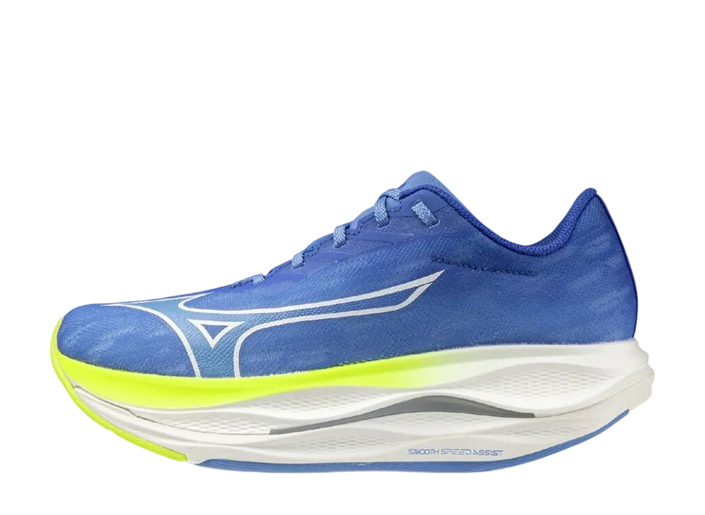 ミズノ ウィメンズ ウエーブリベリオンフラッシュ3 "ブルー/ホワイト/イエロー"