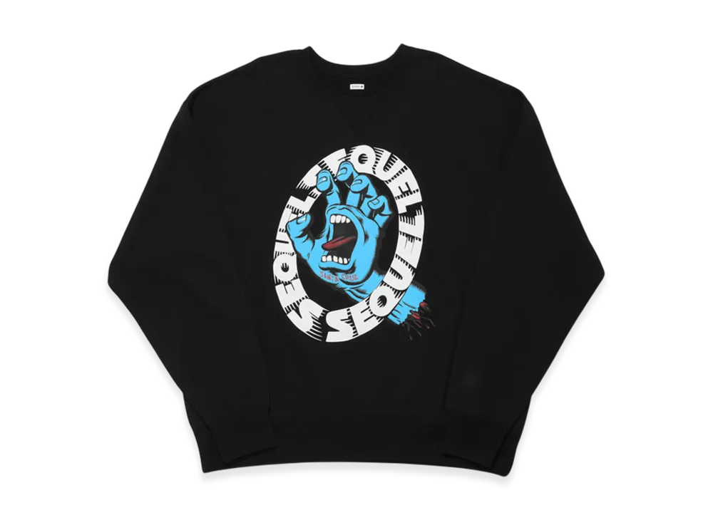 フラグメント x サンタクルーズ x シークエル クルー ネック スウェット "ブラック"