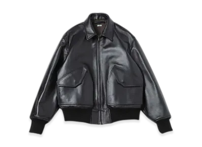 A.PRESSE Leather CWU-45 Flight Jacket "Black"