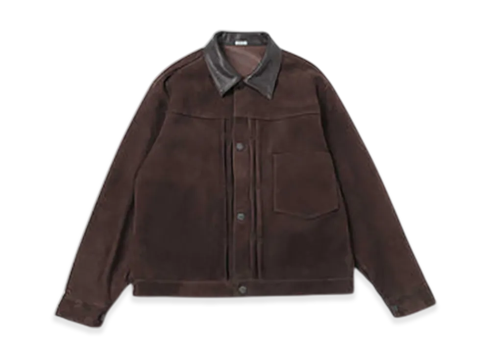 A.PRESSE Vintage Suede Leather 1st Type Jacket "Brown"