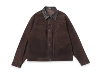 A.PRESSE Vintage Suede Leather 1st Type Jacket "Brown"