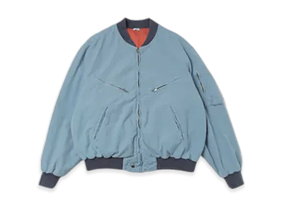 A.PRESSE Vintage Silk Cotton Test Pilot Model Jacket "Blue"