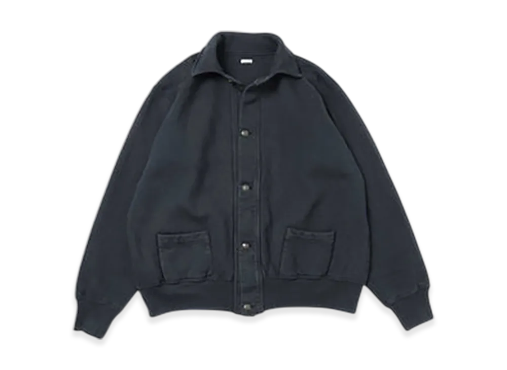A.PRESSE Vintage Sweat Cardigan "Black"