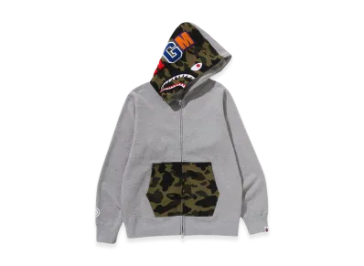 A BATHING APE Shark Full Zip Hoodie "Gray"