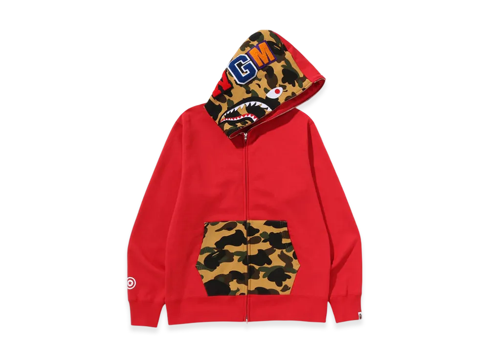 A BATHING APE Shark Full Zip Hoodie "Red"