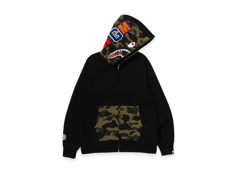A BATHING APE Shark Full Zip Hoodie "Black"