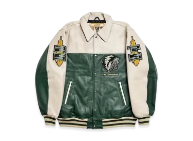 STABRIDGE x Avirex Varsity Jacket "Chief Rocka" "Green/Natural"