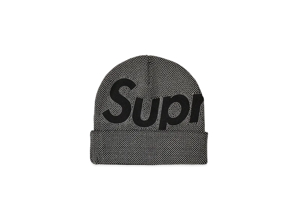 シュプリーム スタッズ ノックアウト ビッグ ロゴ ビーニー "ブラック"