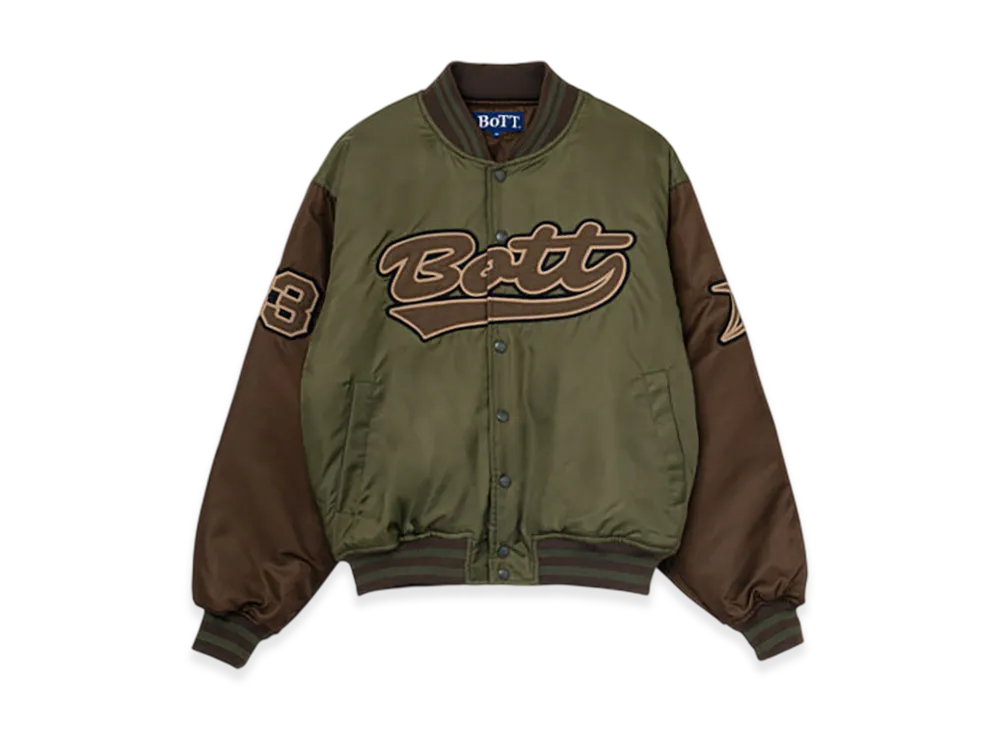 ボット ナイロン バーシティ ジャケット "オリーブ"