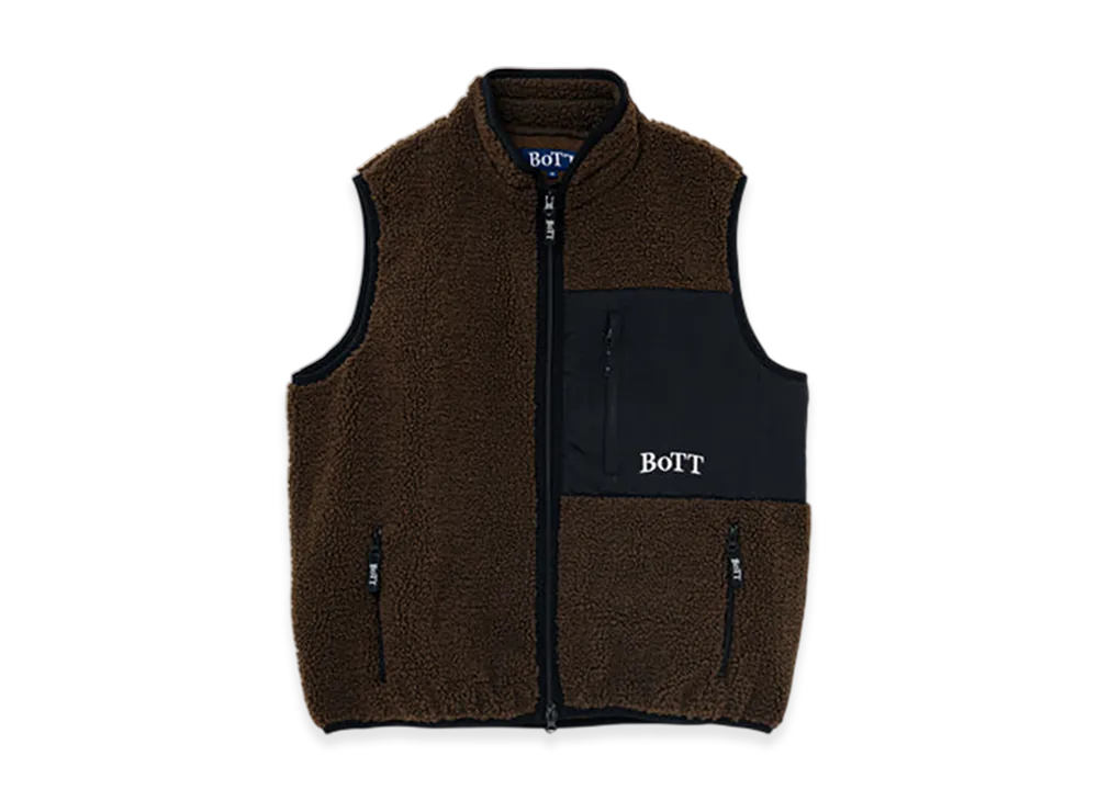 BoTT Fleece Zip Up Vest "Brown"