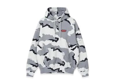 BoTT Henley-neck Camo Hoodie "Grey"
