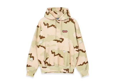 BoTT Henley-neck Camo Hoodie "Sand"