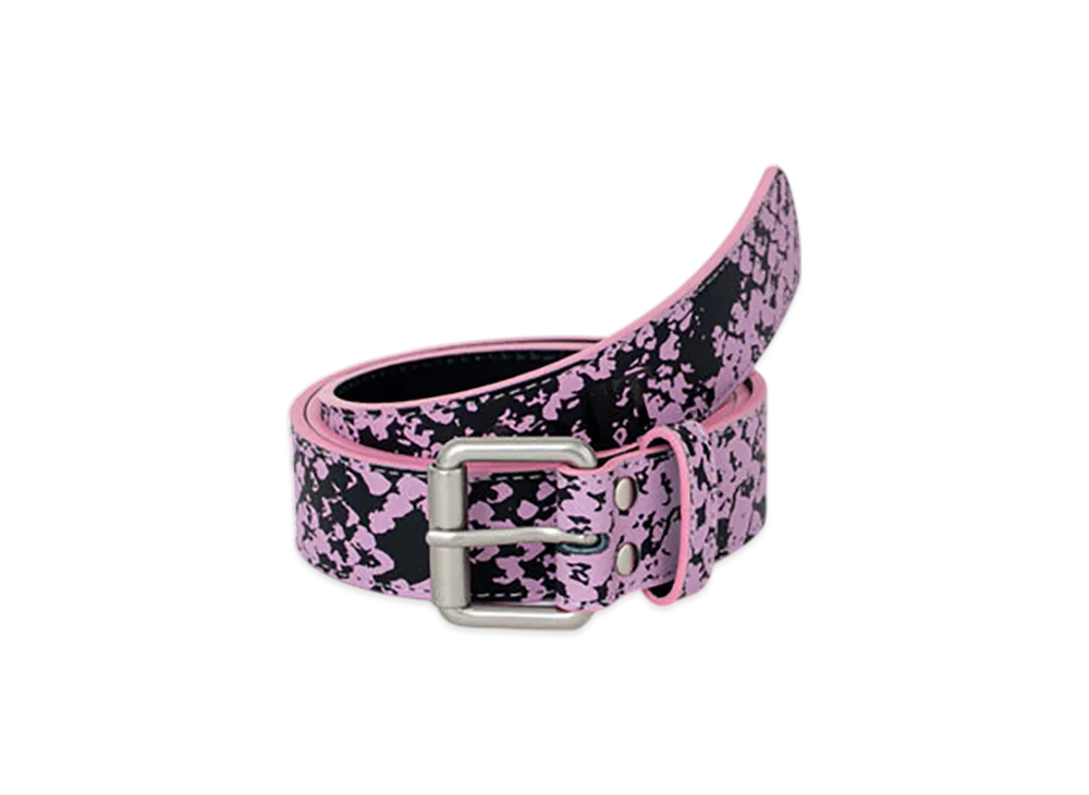 小物 BOTT python printed leather belt pink BoTT Python Printed