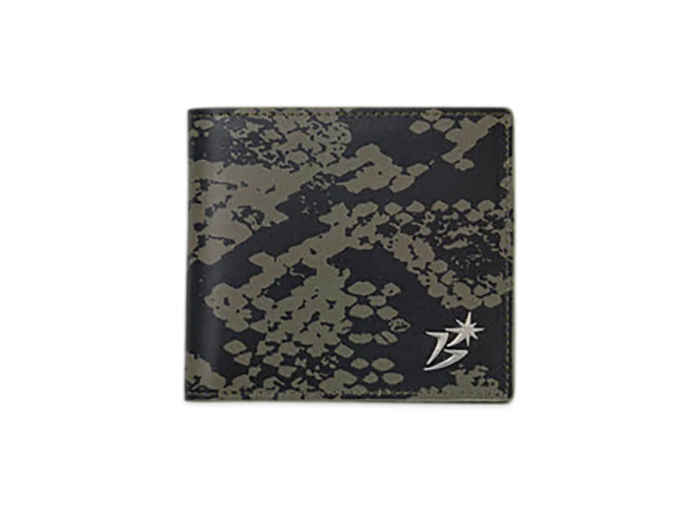 BoTT Python Printed Leather Wallet "Olive"