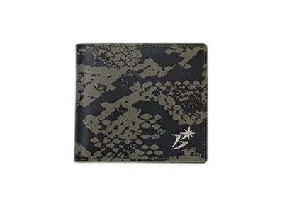 BoTT Python Printed Leather Wallet "Olive"