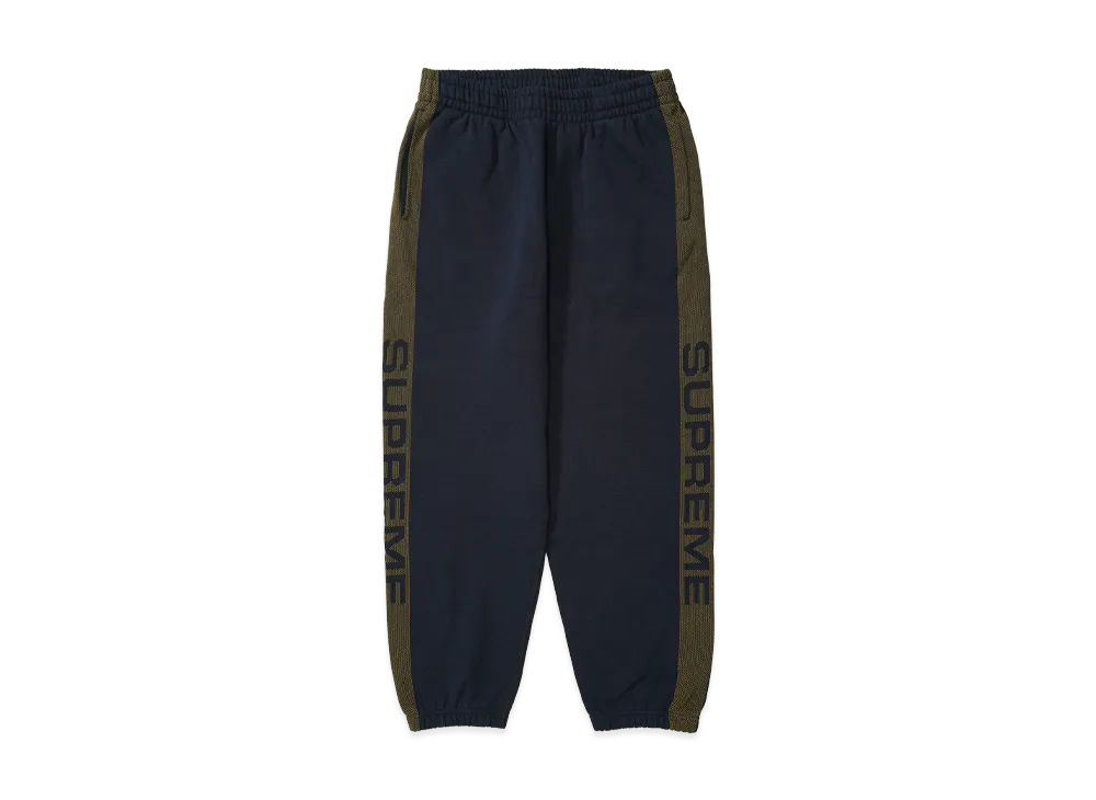 Supreme Jacquard Stripe Sweatpant "Navy"