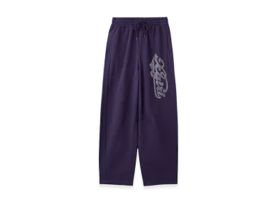 X-Girl Rhinestone Cursive Logo Sweat Pants "Purple"