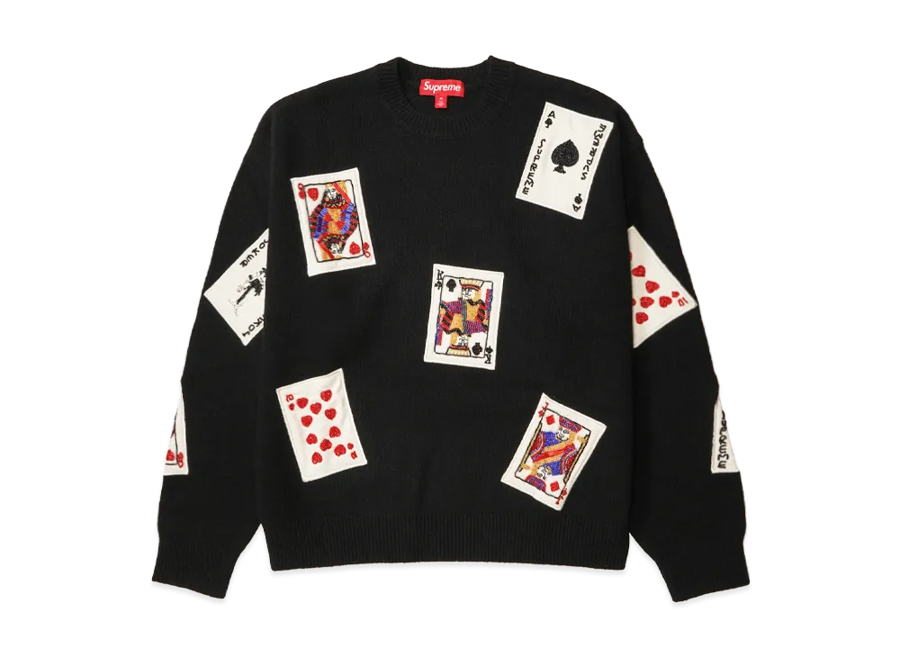 シュプリーム ビーズ カード セーター "ブラック"