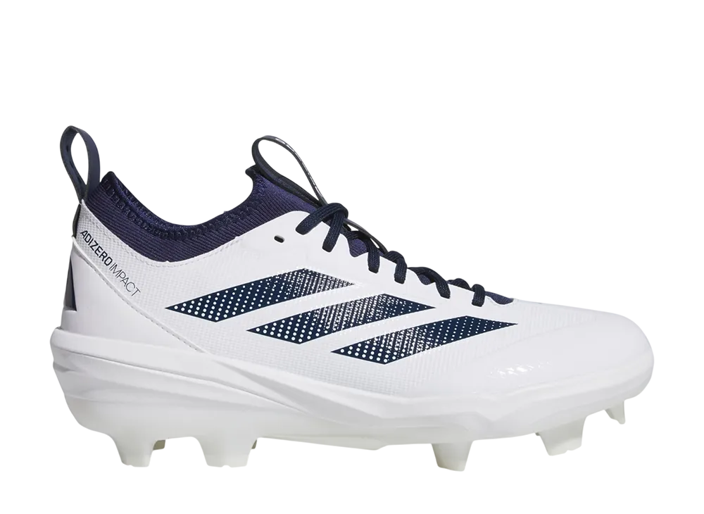 アディダス アディゼロ インパクト2.0 TPU クリーツ "クラウドホワイト/チームネイビーブルーツー/チームネイビーブルーツー"