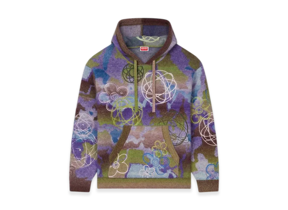 KENZO x Futura 2000 Mix Wool Knit Hoodie "Multicolor"