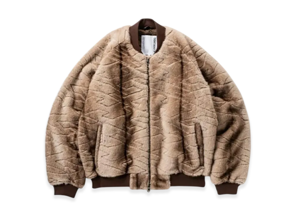 TIGHTBOOTH T Quilt Fur Ma-1 "Brown"