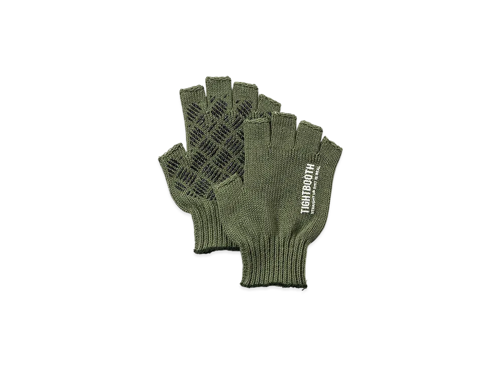 TIGHTBOOTH Logo Fingerless Glove "Olive"