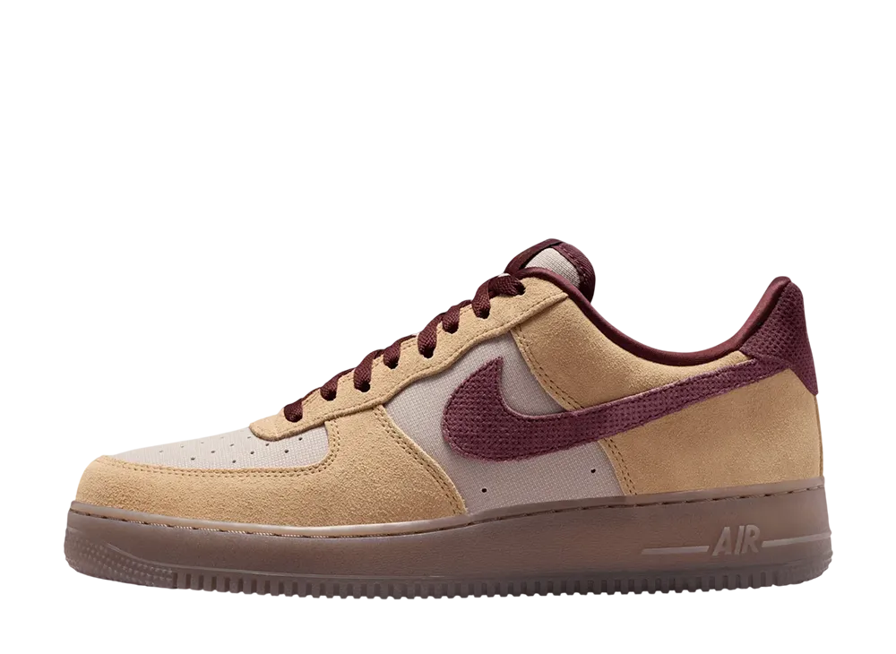 Nike Air Force 1 Low "Linen/Moon Particle/Burgundy Crush"