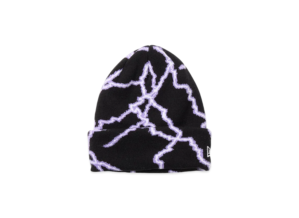 NEW ERA Basic Cuff Knit Lightning "Black/Light Purple"