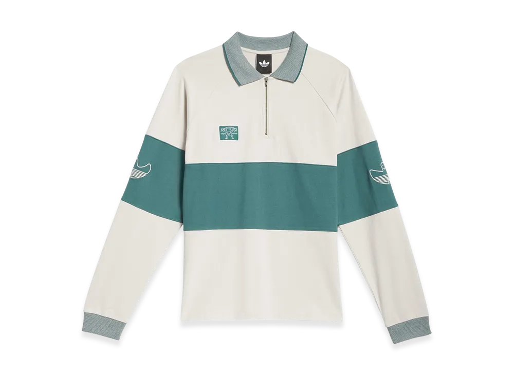 adidas Originals Shmoofoil Heavyweight Rugby Long Sleeve Shirt "Alumina/Prelvd Violet Mel"