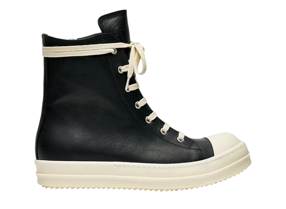 リックオウエンス リド ハイ スニーカー "ブラック/ミルク"