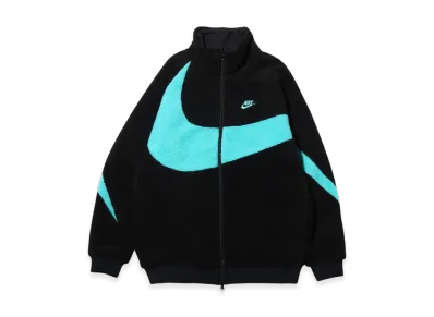 Nike Big Swoosh Reversible Boa Jacket "Black/Hyper Jade"
