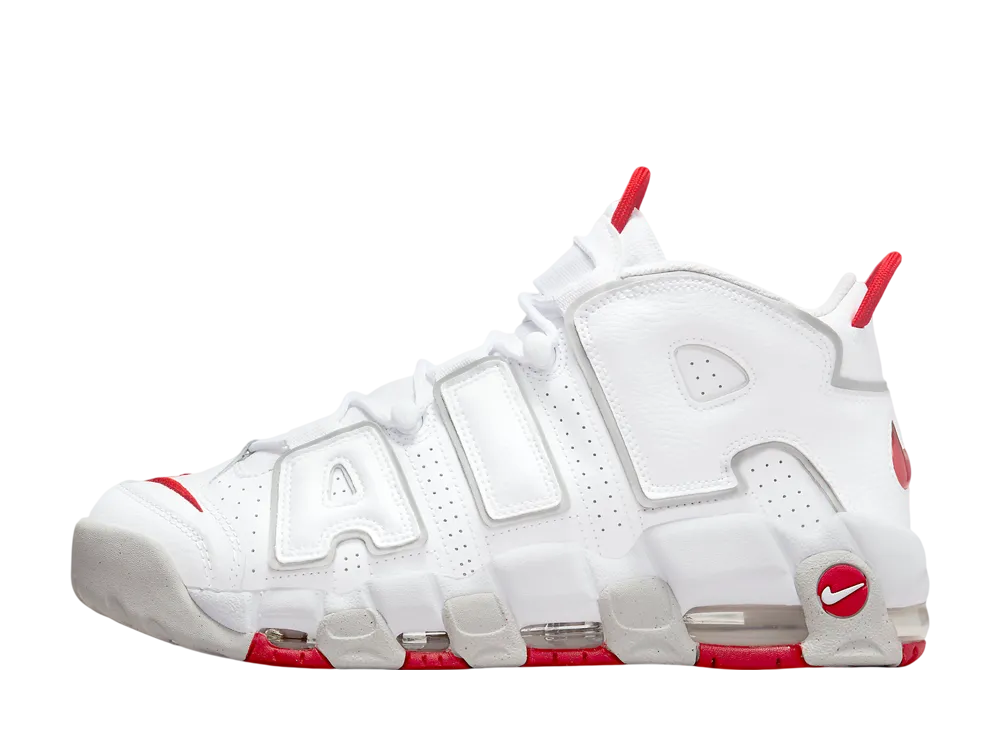 Nike Air More Uptempo 96 "White/Grey Fog/University Red"