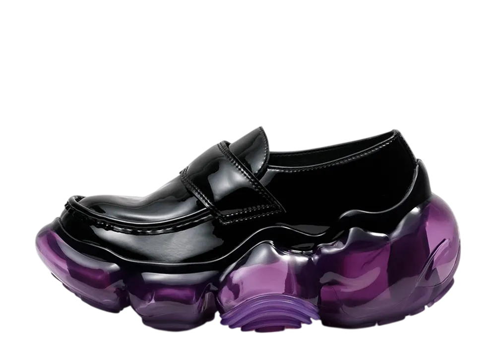 grounds MOOPIE LOAFER "Black Enamel/Purple"