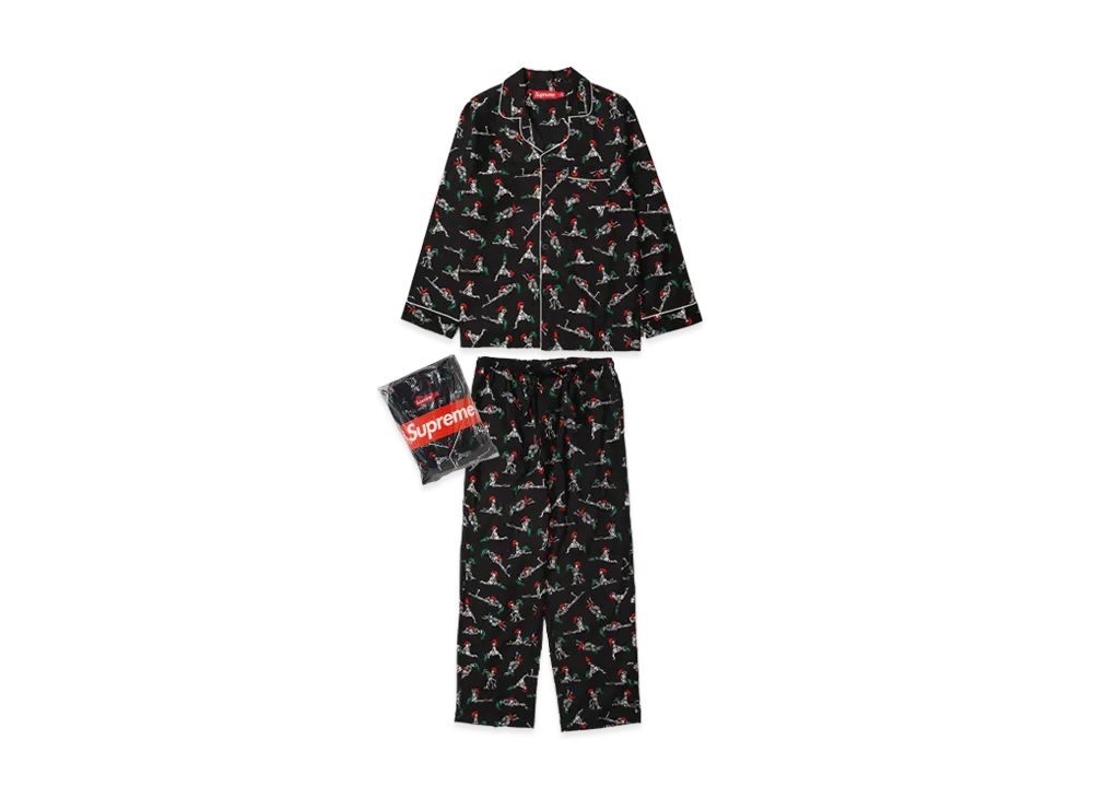 Supreme x Hanes Holiday Pajama Set "Black"