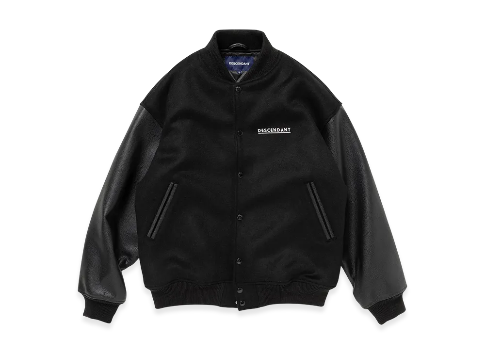 DESCENDANT Fluke Up Varsity Jacket "Black"