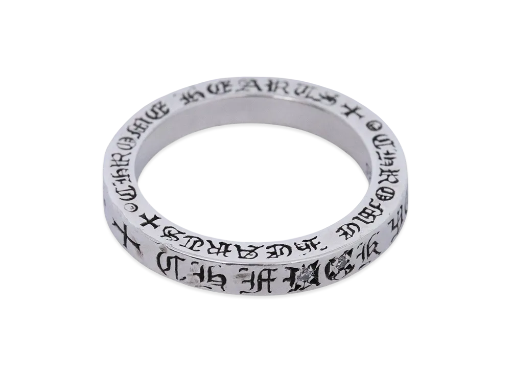 Chrome Hearts Spacer Ring Fuck You 3mm 2P Diamond "Silver"