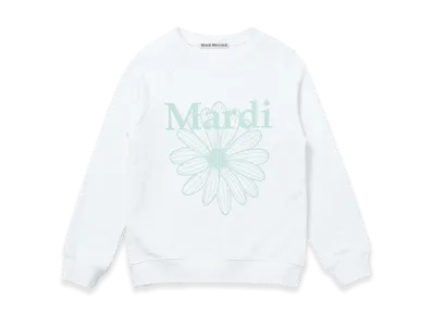 Mardi Mercredi Kids Sweatshirt Flowermardi "White Mint"