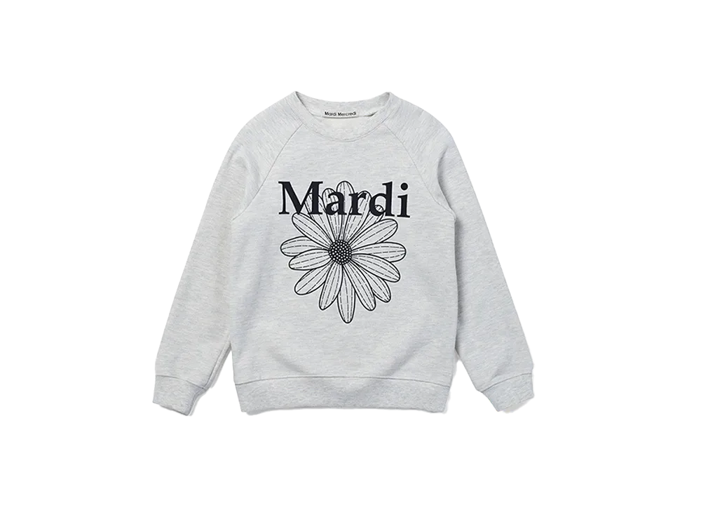 Mardi Mercredi Kids Sweatshirt Flowermardi "Oatmeal Black"