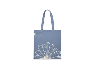Mardi Mercredi Canvas Bag Flower "Blue/White"