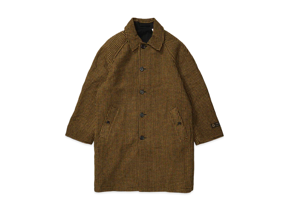 Supreme Reversible Houndstooth Overcoat "Black"