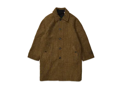 Supreme Reversible Houndstooth Overcoat "Black"