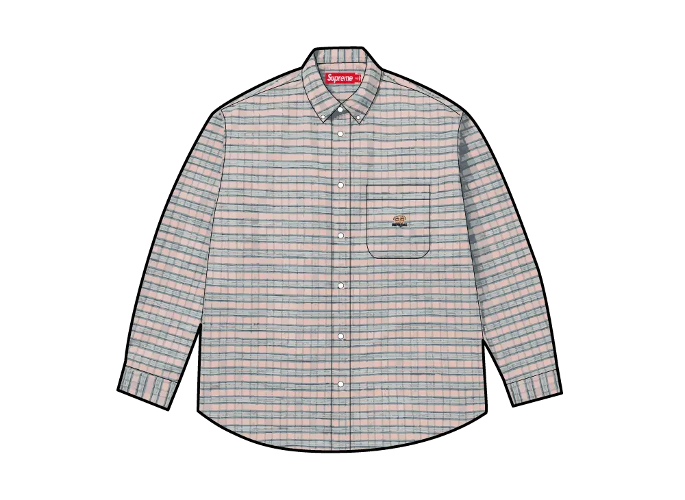 Supreme Loose Fit Flannel Oxford Shirt 