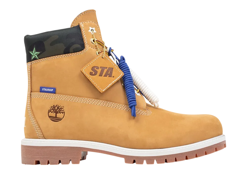 STA. × Timberland 6 Inch Premium Waterproof Boot "Wheat/Camo"