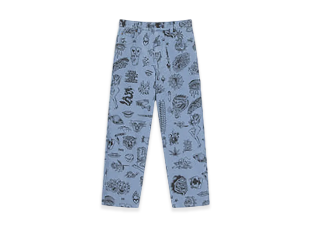BlackEyePatch UE Tattoo Flash Duck Pants "Light Blue"