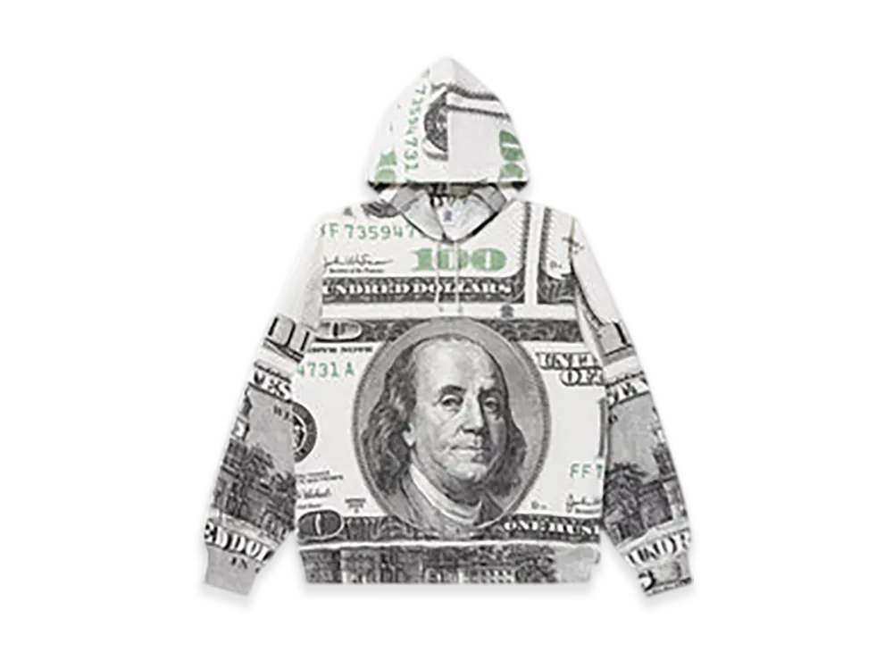 BlackEyePatch Small OG Hundreds Patterned Hoodie "White"