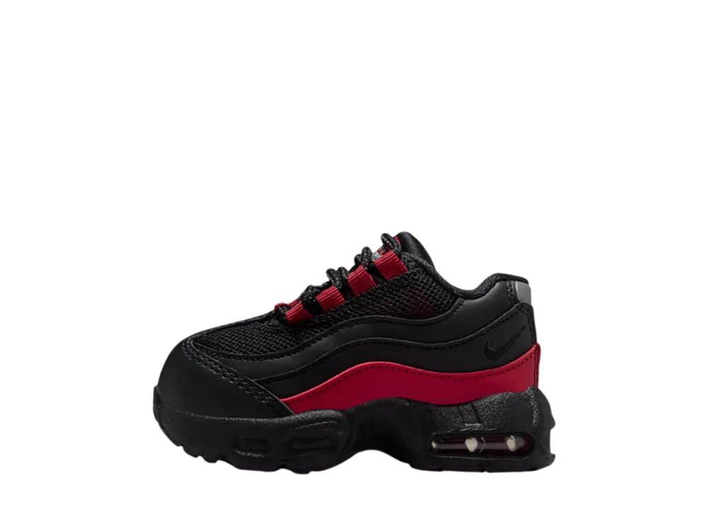 ナイキ TD エアマックス95 リクラフト "ブラック/チームクリムゾン" (キッズ)
