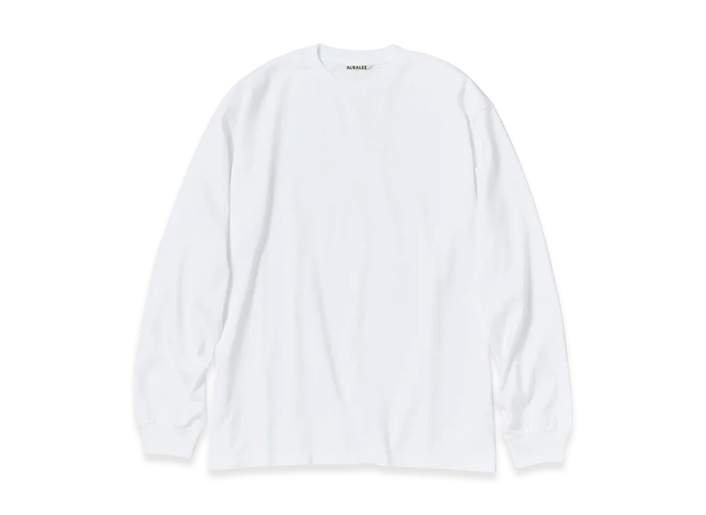 AURALEE Luster Plaiting L/S Tee "White"