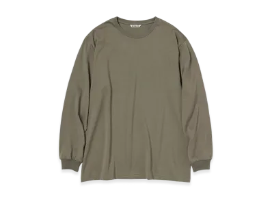 AURALEE Luster Plaiting L/S Tee "Khaki"