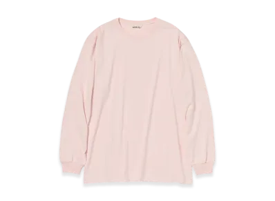 AURALEE Luster Plaiting L/S Tee "Pale Pink"